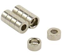first4magnets, F645SR-10, F645SR -10 10 di diametro x 5 mm di spessore magnete neodimio N42 con anello intensificato 1,4 kg di forza adesivo (10 pezzi)
