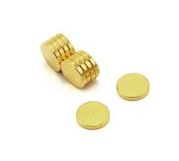 first4magnets - f656s -10 Gold Plated Terapia Magnetica - grübchen su North Face, Confezione da 10, Metallo, Argento, Spessore 12 mm di Diametro x 2 mm, 25 x 10 x 3 cm