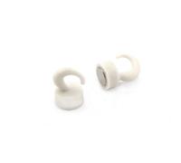first4magnets Ganci Mini Magnetici In Plastica Bianca Per Frigorifero, Ufficio, Lavagna, Tabellone, Archiviazione - 12mm Dia x 20mm Di Altezza - 1kg Di Tiro - Pacco Di 2