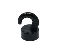 FIRST4MAGNETS Ganci Mini Magnetici In Plastica Nera Per Frigorifero, Ufficio, Lavagna, Tabellone, Archiviazione - 12mm Dia x 20mm Di Altezza - 1kg Di Tiro - Pacco Di 200