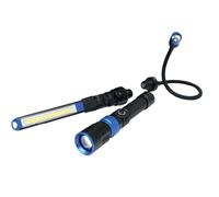 FIRST4MAGNETS Luce da lavoro magnetica multifunzione 3 in 1 con cavo USB e caricabatterie, luce LED compatta con base magnetica, ricaricabile tramite USB e versatile per lavoro, campeggio e uso di