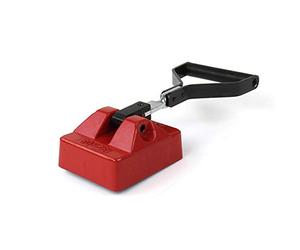 First4Magnets Piastra Magnete di Sollevamento con Rilascio a camma e trazione da 50 kg, Rossa, 120 x 100 x 270 mm di Lunghezza