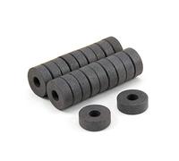 first4magnets(TM) Magnet Expert®, Magnete di ferrite, 14 mm di Diametro Esterno x 5 mm di Diametro Interno x 5 mm di Spessore, Forza di attrazione 0,16 kg, Confezione da 20 Pezzi