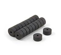 First4magnets Y10-Magneti in Ferrite con Supporto Fino a 0,183 kg Pull, Colore: Grigio, 14 x 7 x 3 mm, Confezione da 20