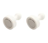 first4magnetsTM, F4MSWHP-2, First4magnets Bianco potente calamita conica - frigo ufficio e 19 mm di diametro, alto 25 mm, 2 pezzi confezione