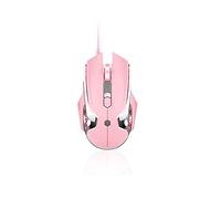 FIRSTBLOOD ONLY GAME. AJ120 - Mouse da gioco con cavo, ergonomico con retroilluminazione a LED, USB, per computer portatile, PC, Windows, Mac, Linux, colore: rosa