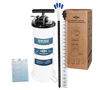 FIRSTINFO A1102EUY5 | Estrattore sottovuoto per Olio 6,5 L Pneumatico/Manuale | 3ª Generazione brevettata, valvola di Sicurezza, Tubo da 130 cm, 5 Tubi, Il più Sottile | Made in Taiwan