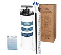FIRSTINFO A1108EUY5 | Estrattore sottovuoto per Olio 9 L Pneumatico/Manuale | 3ª Generazione brevettata, valvola di Sicurezza, Tubo da 130 cm, 5 Tubi, Il più Sottile | Made in Taiwan