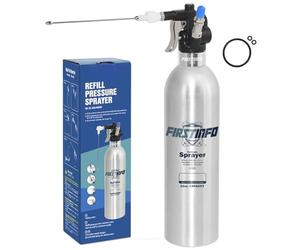FIRSTINFO A1635 Brevettato Pressione massima 140psi / 650ml (22 US fl. oz) Tanica spray in alluminio ispessito ricaricabile ad alta pressione bomboletta spray/spruzzatore pneumatico ad aria