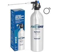 FIRSTINFO A1638L | Bottiglia spray riutilizzabile per pulitore freni 1L | Alluminio | Spruzzatore a pressione max 140 psi | Bomboletta aerosol spessa | Ugello two-way