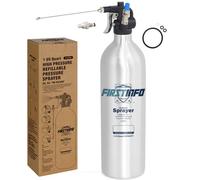 FIRSTINFO A1639 | Bottiglia Spray Ricaricabile per pulitore Freni 1000 ml | Alluminio | Spruzzatore a Pressione Max 140 psi | Ugelli Wide-Mist e Jet Spray