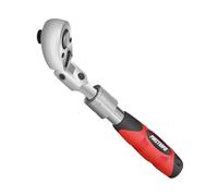 FIRSTINFO F3222NB | Cricchetto snodato telescopico da 1/4" | 72 denti, sgancio rapido, reversibile | Impugnatura morbida antiscivolo