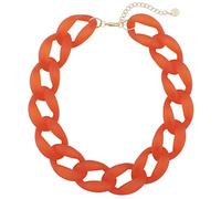 Firstmeet Collana spessa in acrilico, maglia liscia, alla moda, girocollo, stile cubano, gioiello regalo per donne, Acrilico, Nessuna pietra preziosa