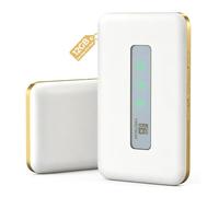 FIRSTNUM Hotspot mobile M5 4G LTE, Wi-Fi portatile per i viaggi, senza contratto e scheda SIM, dispositivo Wi-Fi tascabile per camper e uso all'aperto, con 1 GB di volume dati gratuito al mese
