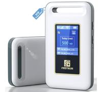 FIRSTNUM Hotspot portatile di WiFi per il viaggio, Hotspot mobile, 5GB Free | M4 4G LTE Nessuna scheda SIM o contratto richiesto, dispositivo WiFi tascabile per camper e uso esterno