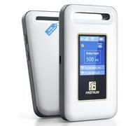 FIRSTNUM Hotspot WiFi portatile 4G LTE, dispositivo WiFi tascabile da viaggio, senza SIM o contratto, collega 10 dispositivi, funziona per camper e uso esterno, include 5 GB di dati statunitensi