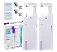Firstomato 2PCS Disposable Ear Piercing Kit Ear Piercing Gun Self Use Ear Piercings Kit Cartilage Piercing Gun with Hypoallergenic Earrings(3mm,Silver)