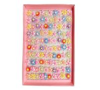 FIRSTXIU 100pcs Resina Per Bambini Bella Vivace Bambini Partito Anelli Resina Artigianato Regolabile Per Bambini Cartoon Flower