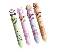 FIRSTXIU 4 penne a sfera retrattili multicolore da 0,5 mm, 10 in 1, 12 in 1, per l'apprendimento scolastico e l'efficienza del lavoro
