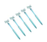FIRSTXIU 5 penne a sfera con fiocco e perline di cristallo, penna a torsione con punta da 1 mm, penna per scrivere Smoohtly Business Pen