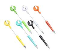 FIRSTXIU 6 penne a sfera con porta badge retrattile, con clip per cintura, per insegnanti, infermiere, dottori