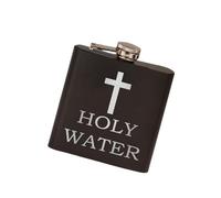 FIRSTXIU Anca d'acciaio inossidabile della bottiglia di acqua santa incrociata all'aperto del modello con la vite aperta per le cerimonie religiose ed il viaggio