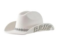 FIRSTXIU Bachelorettes Cappello da sposa Fedora Bella Nuziale Doccia Carnevale Partito Donne Photoshooting Costume Accessorio