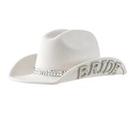 FIRSTXIU Bachelorettes Cappello da sposa Fedora Bella Nuziale Doccia Carnevale Partito Donne Photoshooting Costume Accessorio