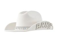 FIRSTXIU Bachelorettes Cappello da sposa Fedora Bella Nuziale Doccia Carnevale Partito Donne Photoshooting Costume Accessorio