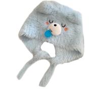 FIRSTXIU Bel cappello a forma di cartone animato con paraorecchie caldo femminile per bambini attività invernali lavorato a maglia in peluche cappello pullover cappello protettivo per uso quotidiano