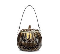 FIRSTXIU Borsa a tracolla a forma di zucca per le donne Borsa messaggeri divertente borsa di Halloween Novità Borsa a tracolla Shopping Dating Bag, bronzo, Taglia unica