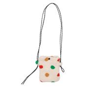 FIRSTXIU Borsa a tracolla/borsa a tracolla grande capacità borsa in peluche a pois colorati borsa invernale alla moda borsa a tracolla per donne ragazza, Borsa a tracolla, Taglia unica