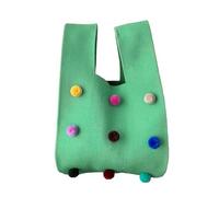 FIRSTXIU Borsa a tracolla con design a sfera color caramella, borsa per la spesa, grande capacità, alla moda, borsa alla moda per donne e ragazze, Verde, Reference image information