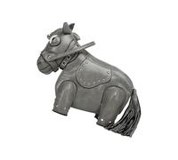 FIRSTXIU Borsa a tracolla da donna a forma di cavallo in pelle PU divertente cartone animato animale borse a tracolla da donna rivetto borsa borsa, grigio, Taglia unica