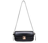 FIRSTXIU Borsa a tracolla da donna alla moda, elegante, in pelle PU, casual, per feste e uso quotidiano, Nero , Taglia unica