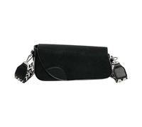 FIRSTXIU Borsa a tracolla da donna, asimmetrica, in morbida pelle PU, pratica, compatta, essenziale per tutti i giorni, alla moda, Nero , One Size