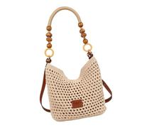 FIRSTXIU Borsa a tracolla da donna borsa da spiaggia all'uncinetto borsa di paglia borsa a tracolla borse a tracolla per shopping incontri borse per vacanze, Marrone-s, Taglia unica