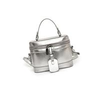 FIRSTXIU Borsa a tracolla da donna elegante borsa a tracolla in pelle PU borsa messaggeri tinta unita, Argento, Taglia unica