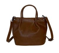 FIRSTXIU Borsa a tracolla in pelle PU delicata borsa a secchiello borse da viaggio borsa casual per donne e ragazze, Marrone, Taglia unica