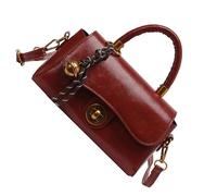 FIRSTXIU Borsa a tracolla in pelle sintetica in poliuretano, stile vintage, piccola borsa a tracolla quadrata per uso quotidiano e da viaggio, Rosso, Taglia unica