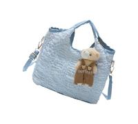 FIRSTXIU Borsa a tracolla moderna pieghettata impreziosita da fascino con scomparto ad accesso rapido, pratica borsa a tracolla per uso quotidiano, Blu, One Size