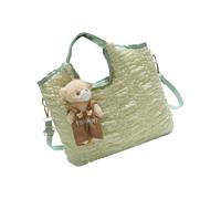 FIRSTXIU Borsa a tracolla moderna pieghettata impreziosita da fascino con scomparto ad accesso rapido, pratica borsa a tracolla per uso quotidiano, Verde, One Size