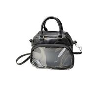 FIRSTXIU Borsa a tracolla multiuso in poliuretano, leggera, con manico superiore, pratica borsa per scuola, viaggi, uso quotidiano, Nero , 21.5x16.5x11cm