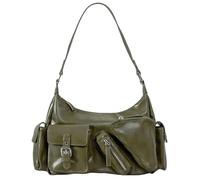 FIRSTXIU Borsa da donna alla moda ascellare borsa a mano in morbida pelle PU borse a tracolla borsa ascellare borsa da sera per shopping, viaggi ufficio, Verde, Taglia unica