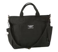 FIRSTXIU Borsa in tela con tasche multiple Pratica borsa per la spesa spessa a tracolla e tracolla tracolla tracolla regolabile, Nero , Taglia unica