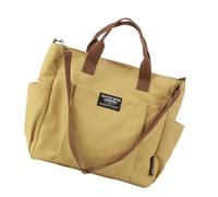 FIRSTXIU Borsa in tela con tasche multiple Pratica borsa per la spesa spessa a tracolla e tracolla tracolla tracolla regolabile, cachi, Taglia unica