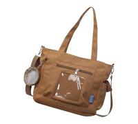 FIRSTXIU Borsa multiuso staccabile borsa a tracolla in tela borsa a tracolla per anime display e cosplay, Marrone, Taglia unica