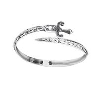 FIRSTXIU Bracciale rigido in lega resistente ispirato a serpente giovanile per trendsetter alla ricerca di accessori distintivi