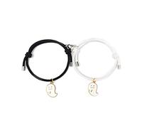 FIRSTXIU Braccialetti, 2 braccialetti intrecciati con ciondolo a forma di zucca/cappello, per Halloween, per uomini e donne