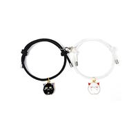FIRSTXIU Braccialetti, 2 braccialetti intrecciati con ciondolo a forma di zucca/cappello, per Halloween, per uomini e donne